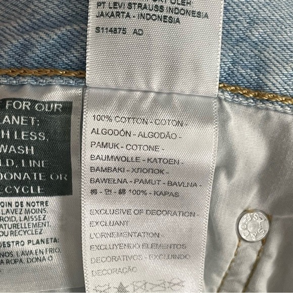 LEVI'S METALLIC GOLD REVOLVE DENIM MAXI SKIRT FRONT SLIT SZ 28 NWT - Picture 7 of 10